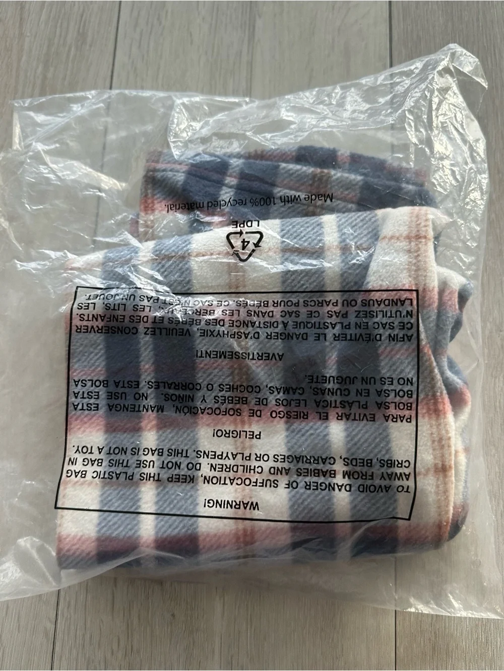 The Children’s Place Boys Plaid Microfleece Pajama Pants Blue M NWT IN PKG